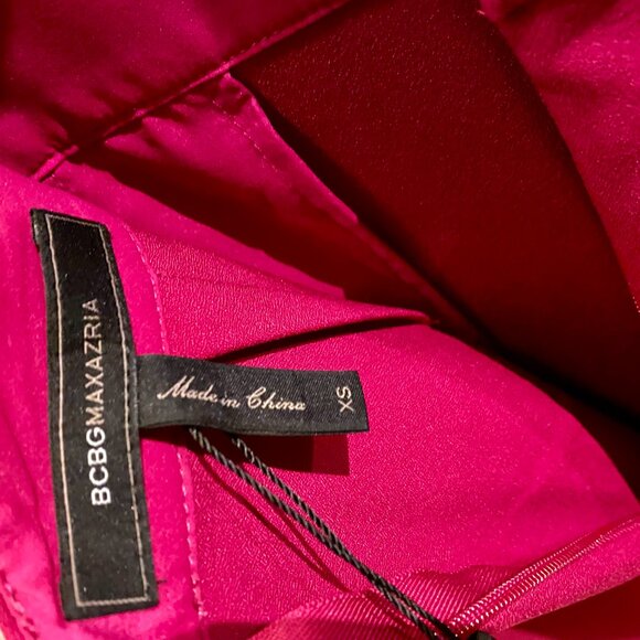 LAST CHANCE - BCBG Tailored Jumpsuit Size XS in Vivid Fuchsia - Picture 7 of 8